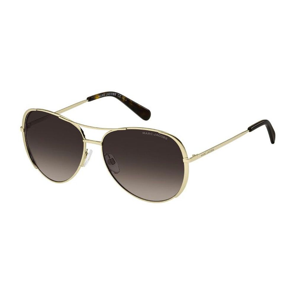 Marc Jacobs Sunglasses Aviator Full Rim, Gold/Havana Frame and Brown Gradient